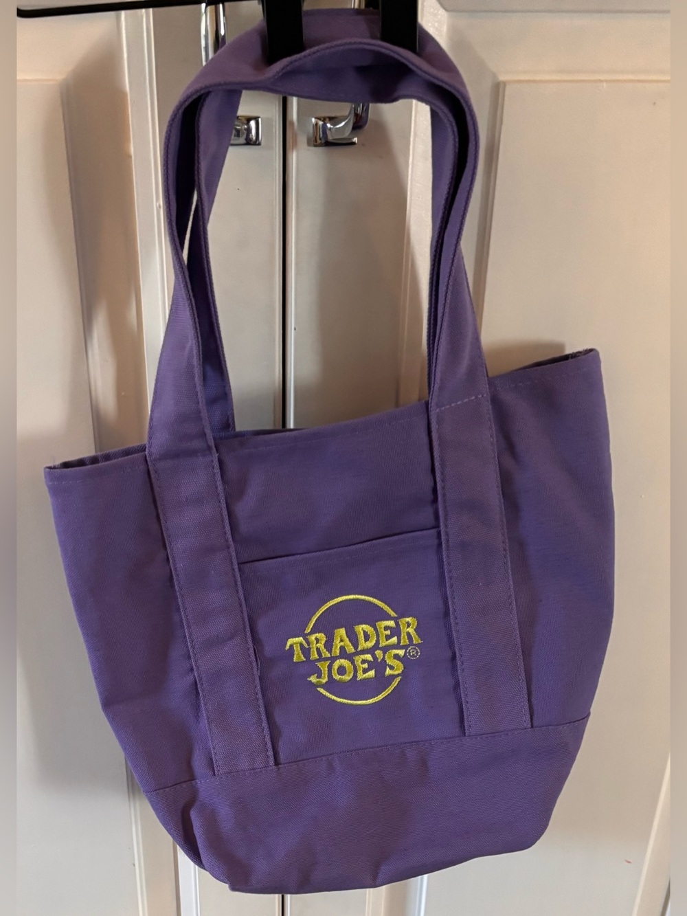 Trader Joe's Mini Purple Canvas Tote Bag